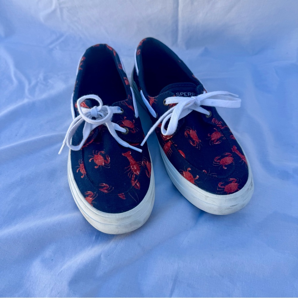 Sperry Top Sider Crest Navy Lobster Boat Shoes Size 8.5